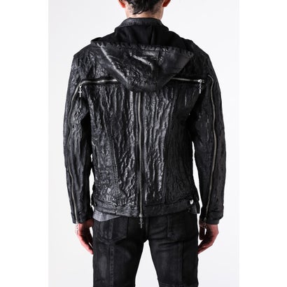 Hard Coating Cross Bomber Jacket （Black）｜詳細画像