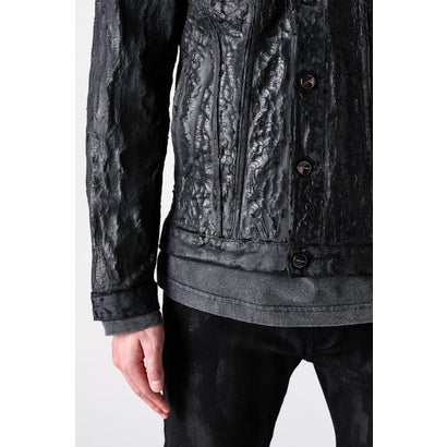 Hard Coating Cross Bomber Jacket （Black）｜詳細画像