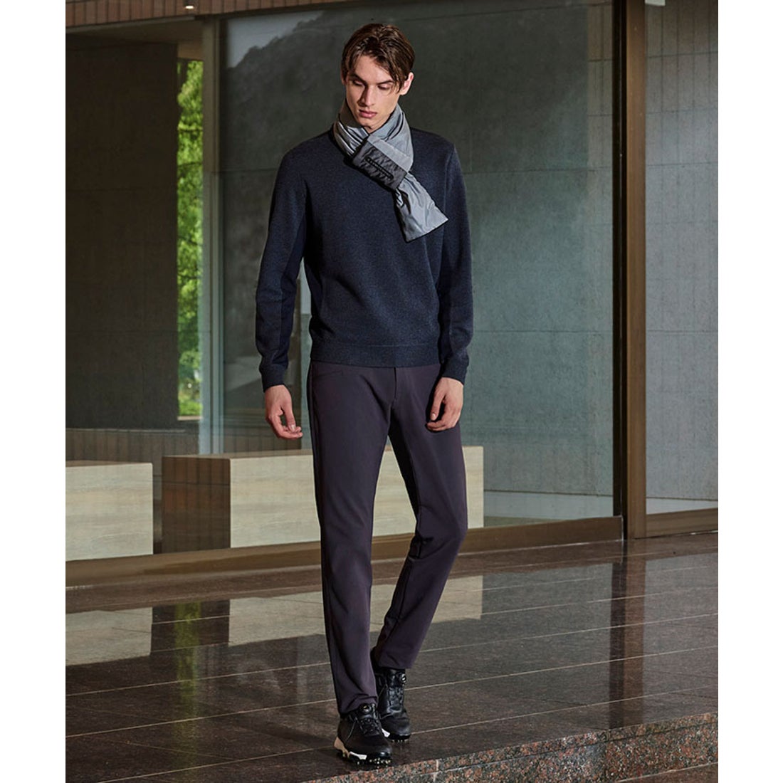 LANVIN SPORT クルーネック長袖セーター【アウトレット】 -デサント