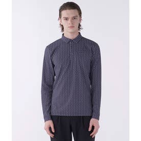 ランバン スポール LANVIN SPORT 幾何柄プリント長袖ポロシャツ【保温 