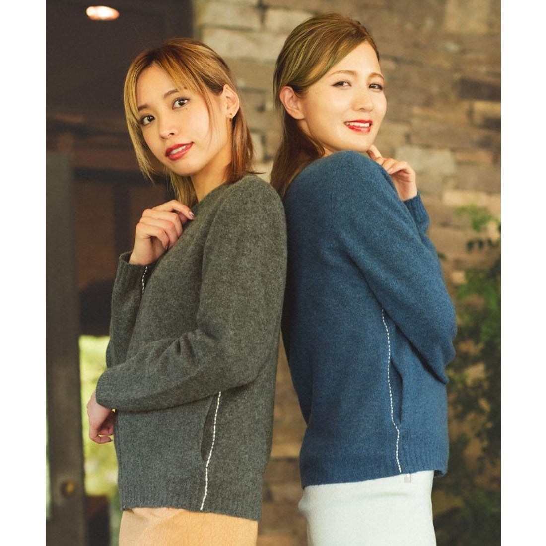 LANVIN SPORT ストレッチカシミヤ混ニットブルゾン【蓄熱保温裏地付き
