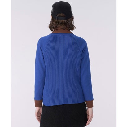 ロールカラー前開きセーター【防風】｜詳細画像