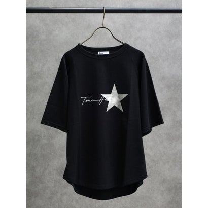 マットシルバー箔ロゴ星TEE （ホワイト）｜詳細画像