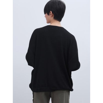 ロゴデザインニットプルオーバー （ダークブルー）｜詳細画像