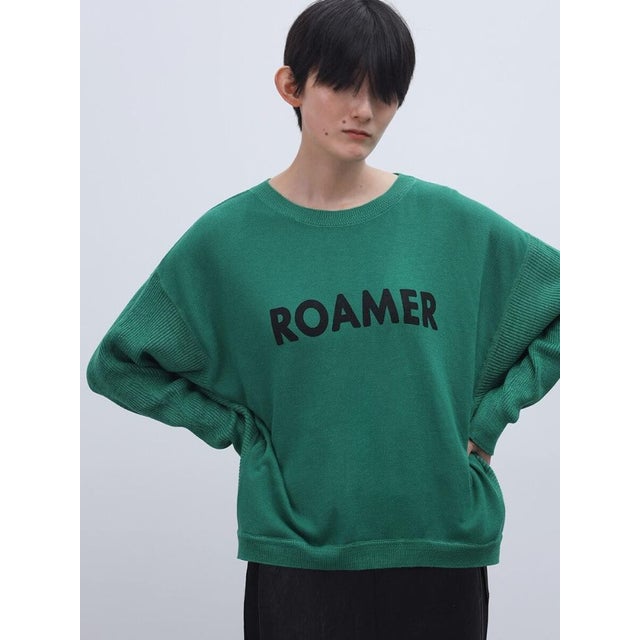 ロゴデザインニットプルオーバー （グリーン）