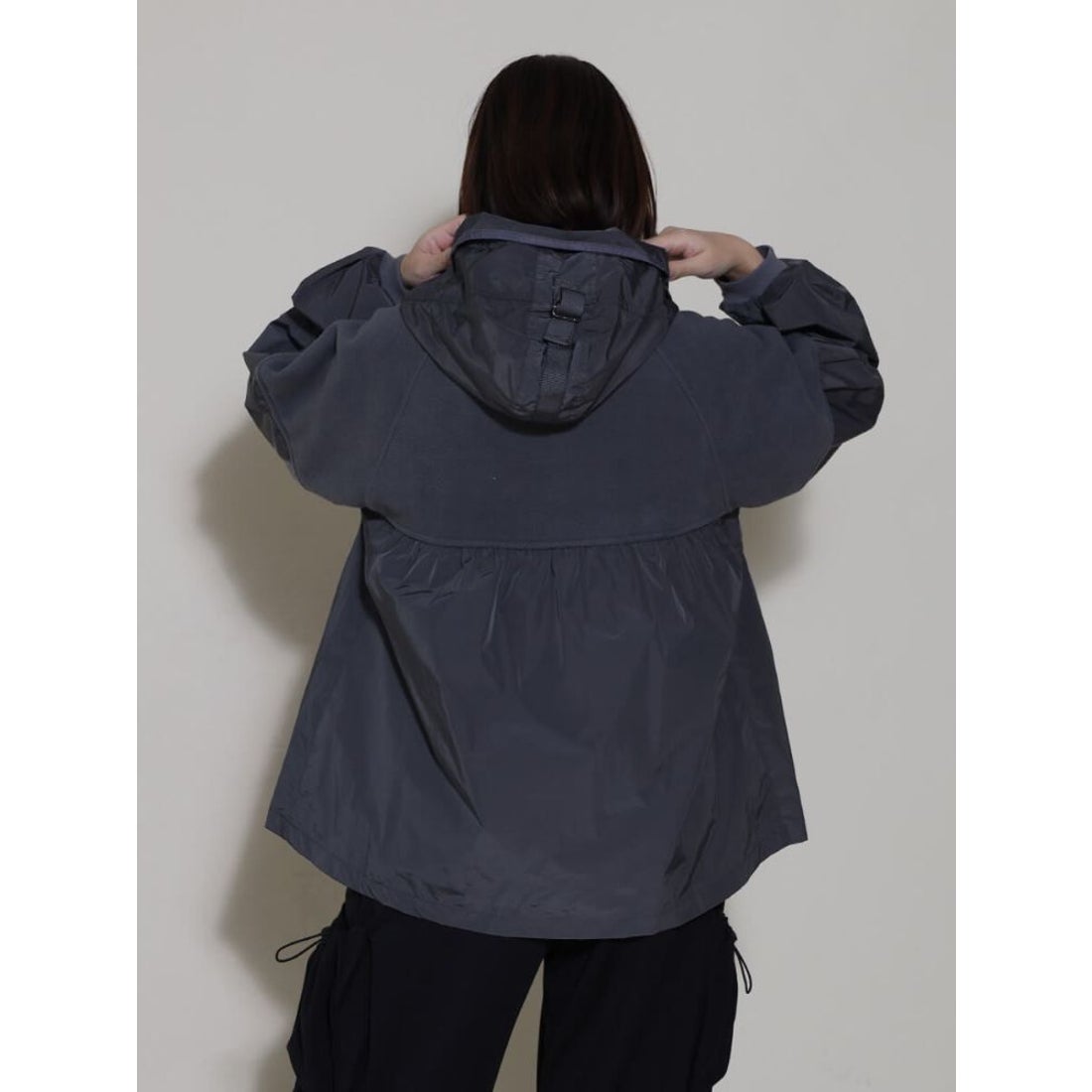 ラシュッド LASUD フリースドッキングアノラックパーカー （アイボリー