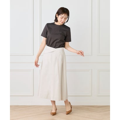 ラヴェイユ バイ スーペリアクローゼット la veille by SUPERIOR CLOSET 《大きいサイズ》シンプルTシャツ （ダークブラウン4）｜詳細画像