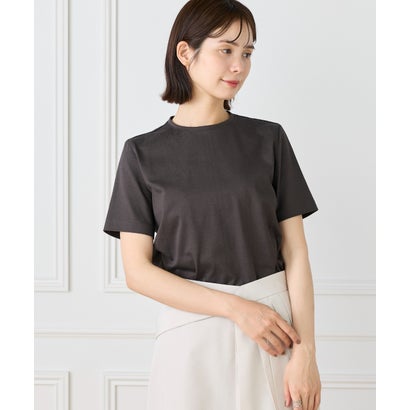ラヴェイユ バイ スーペリアクローゼット la veille by SUPERIOR CLOSET 《大きいサイズ》シンプルTシャツ （ダークブラウン4）｜詳細画像