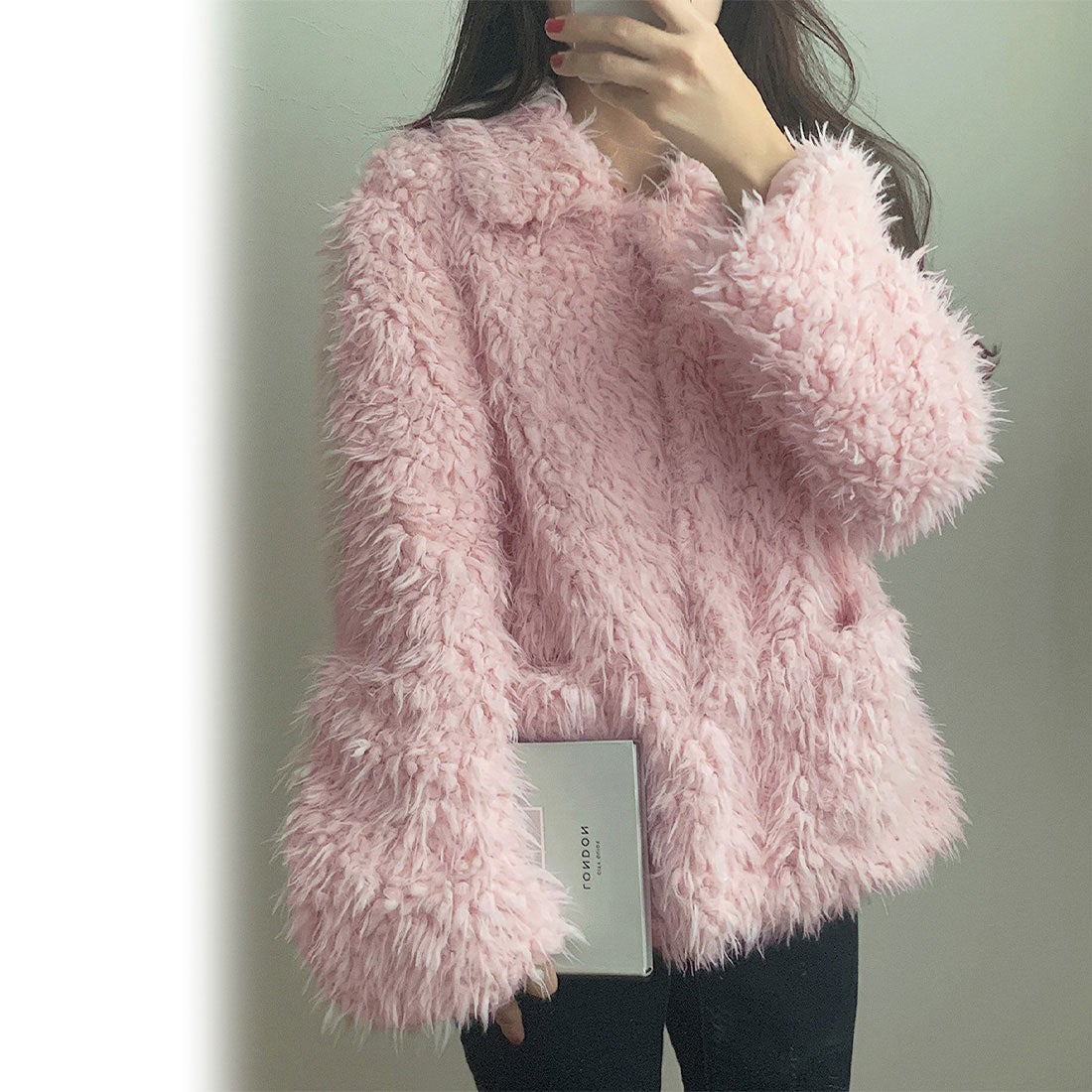 ♡ もふもふファーショートコート pink ♡ - ジャケット/アウター