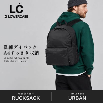 エルシーバイロウワーケース LC by LOWERCASE リュック メンズ レディース 軽量 バックパック デイパック カジュアル 通勤 旅行 おしゃれ ブランド シンプル 軽い 大容量 無地 A4 DAYPACK LITE 20L LC01R （Black）｜詳細画像