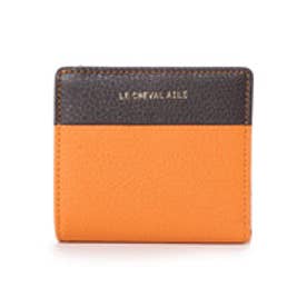 レザーミニ財布 （オレンジ/チョコ）