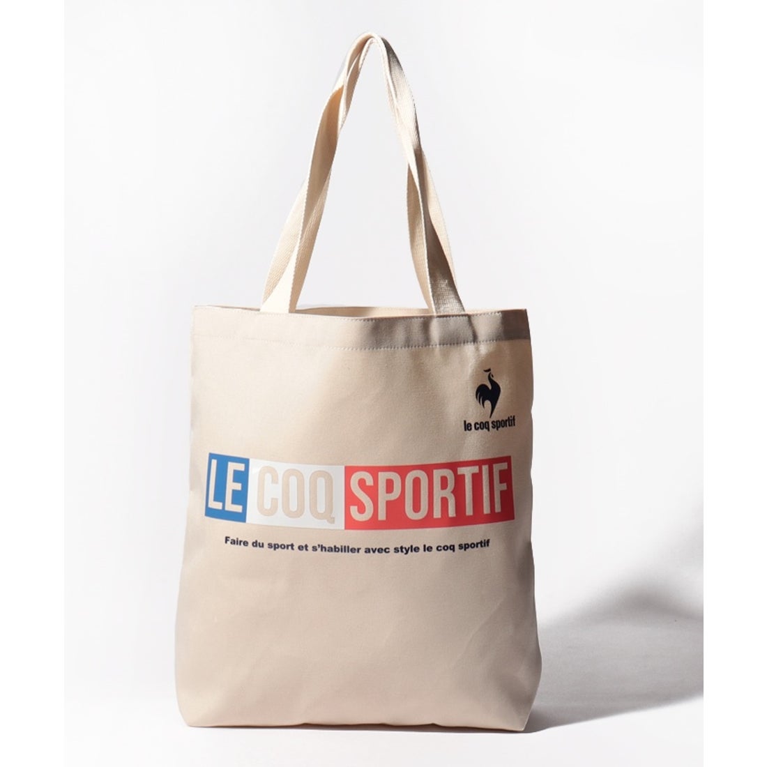 le coq sportif キャンバストートバッグ （ブルー×ホワイト×オレンジ 