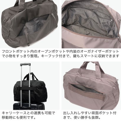 ボストンバッグ レディース 小さめ 旅行 バッグ 軽い 軽量 大人 撥水 連結 きれいめ ブランド 20L 1泊 2泊 コンパクト おしゃれ 2WAY ショルダー キャリーオン 6W09 20276 （モーヴピンク）｜詳細画像