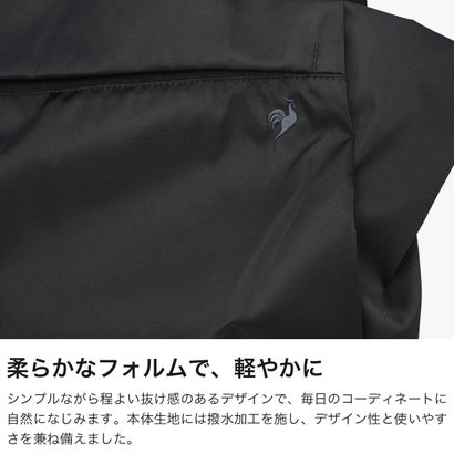 ルコックスポルティフ le coq sportif トートバッグ レディース 大きめ A4 ファスナー付き 布 バッグ 軽い 軽量 大人 小さめ 撥水 通勤 連結 横 14L おしゃれ 旅行 ファスナー トート キャリーオン 6W09 20274 （ウォームグレー）｜詳細画像