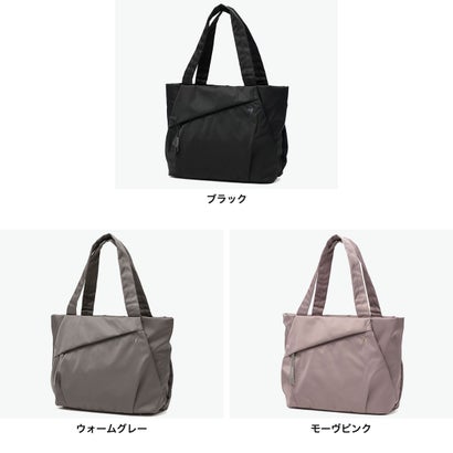 トートバッグ レディース 大きめ A4 ファスナー付き 布 バッグ 軽い 軽量 大人 小さめ 撥水 通勤 連結 横 14L おしゃれ 旅行 ファスナー トート キャリーオン 6W09 20274 （モーヴピンク）｜詳細画像