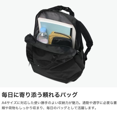 リュック レディース 小さめ バッグ 軽い 軽量 大人 撥水 通勤 連結 背面ポケット 18L A4 コンパクト おしゃれ 旅行 2WAY キャリーオン リュックサック 6W09 20275 （ウォームグレー）｜詳細画像
