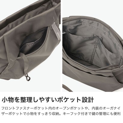 ショルダーバッグ レディース ブランド 軽量 バッグ 斜めがけ 大人 小さめ 撥水 3L スクエア型 ショルダー おしゃれ ミニショルダー 斜めがけバッグ スポーティ 6W09 20271 （ウォームグレー）｜詳細画像
