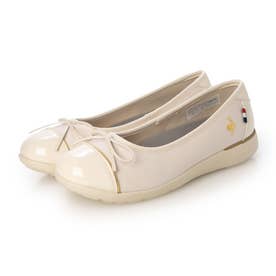 キュートなネコちゃんのパンプススニーカー ベージュ23.5cm 訳あり 特典付 ルコックスポルティフ le coq sportif パンプススニーカー（LCS