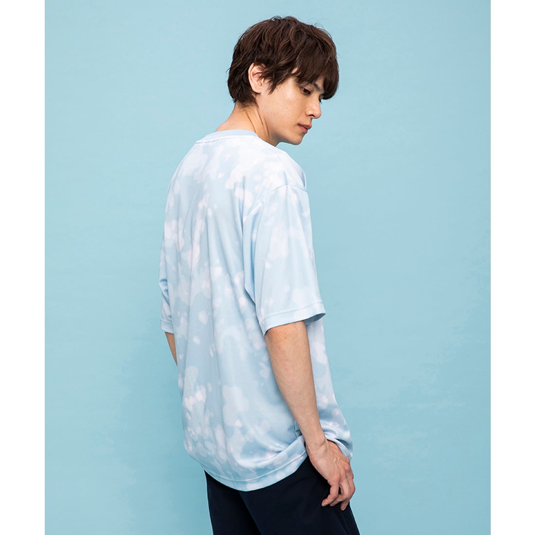le coq sportif 総柄グラフィックSUNSCREEN半袖Tシャツ （サックス
