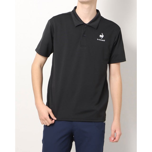 ルコックスポルティフ le coq sportif エコペットポロシャツシャツ メンズスポーツウェア 半袖機能ポロシャツ メンズ BLK QMMTJA70Z BLK