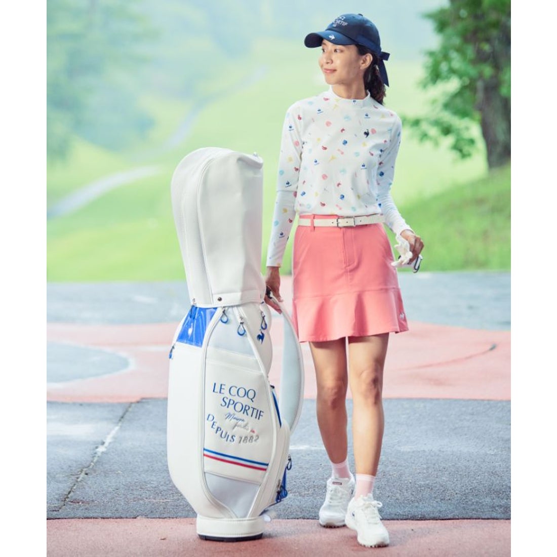 le coq sportif golf グラフィックロゴレディスキャディバッグ(8.5型