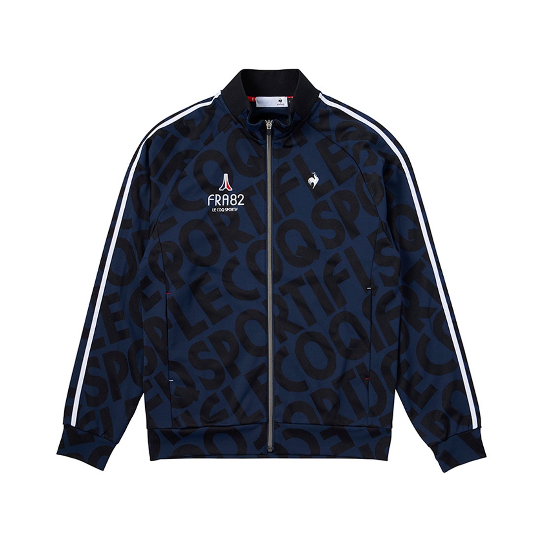 le coq sportif golf 【ストレッチフォーサー】ロゴジャガードブルゾン