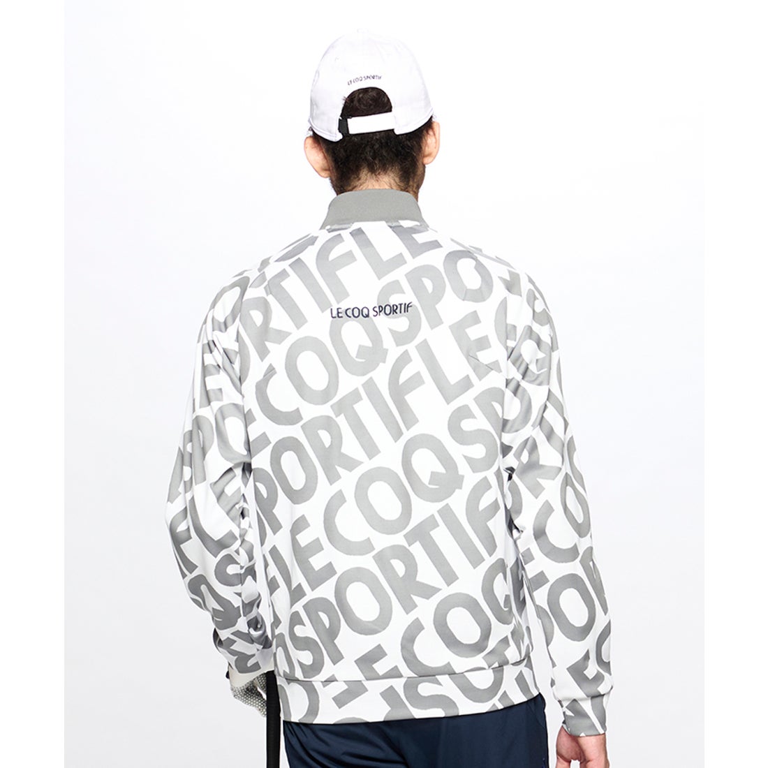 le coq sportif golf 【ストレッチフォーサー】ロゴジャガードブルゾン