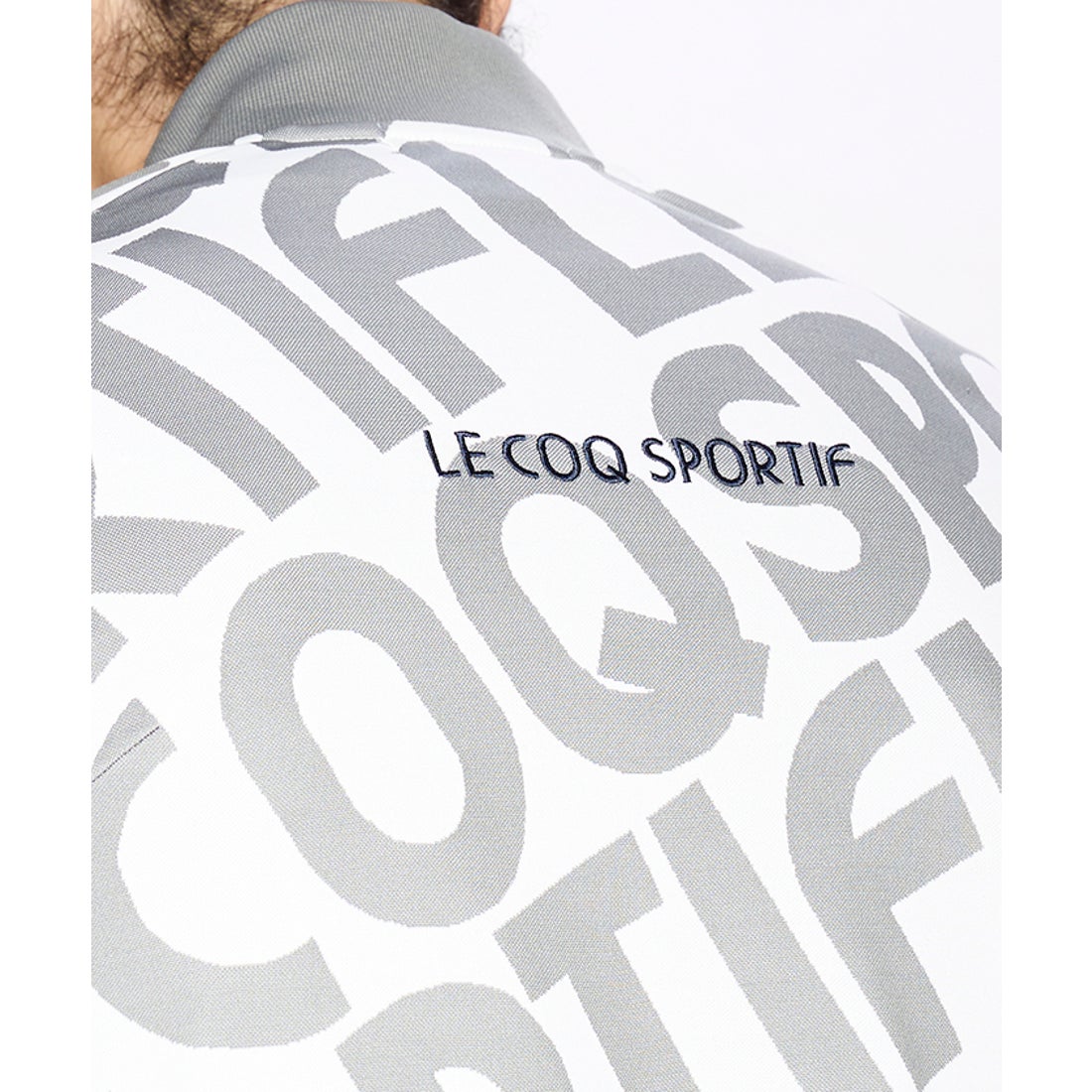 le coq sportif golf 【ストレッチフォーサー】ロゴジャガードブルゾン