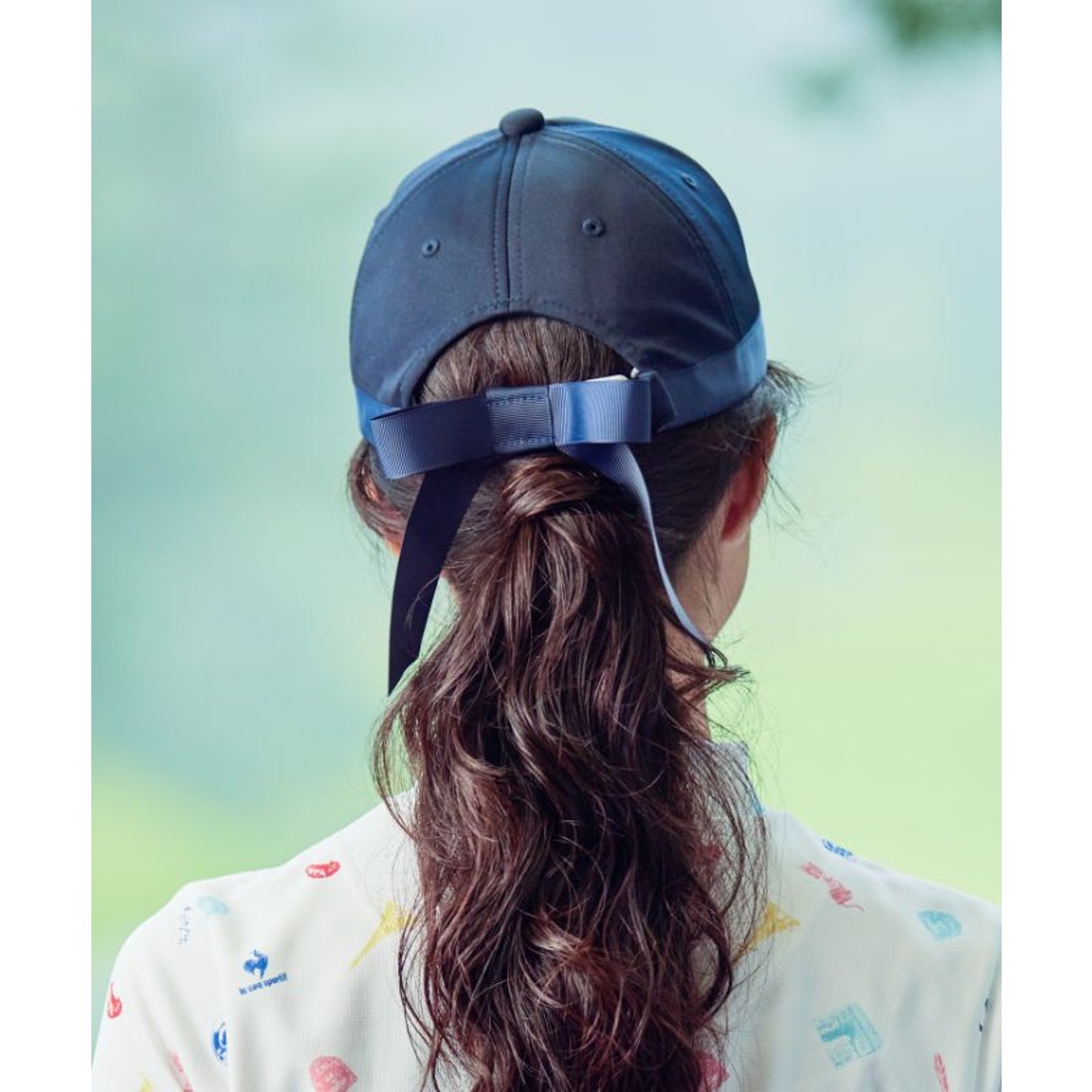 le coq sportif golf リボン付きキャップ (吸水速乾・抗菌防臭（ビン皮