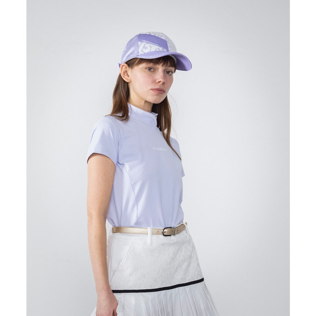 le coq sportif golf 【RIJOUME/リジューム】変形襟モックネック半袖 