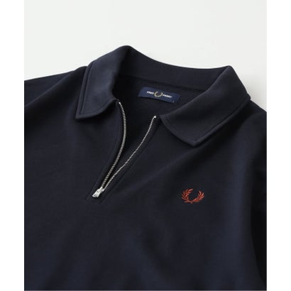 FRED PERRY / フレッドペリー HALF ZIP COLLARED SWEATSHIRT （ボルドー）｜詳細画像