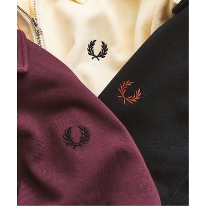 FRED PERRY / フレッドペリー HALF ZIP COLLARED SWEATSHIRT （ボルドー）｜詳細画像