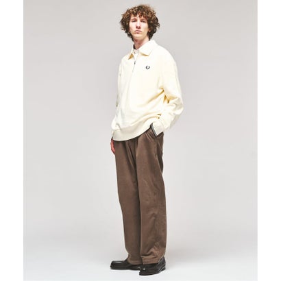 FRED PERRY / フレッドペリー HALF ZIP COLLARED SWEATSHIRT （ボルドー）｜詳細画像