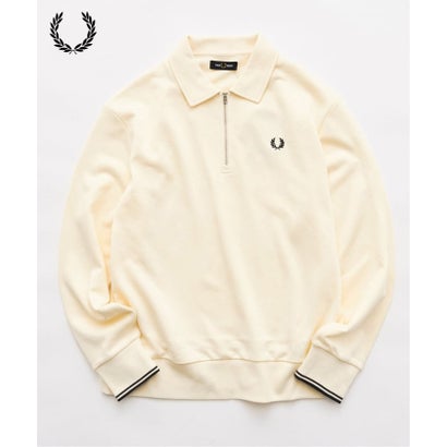 FRED PERRY / フレッドペリー HALF ZIP COLLARED SWEATSHIRT （ボルドー）｜詳細画像