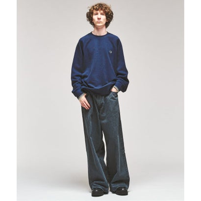 FRED PERRY / フレッドペリー TIPPED CREWNECK SWEATSHIRT （カーキ）｜詳細画像