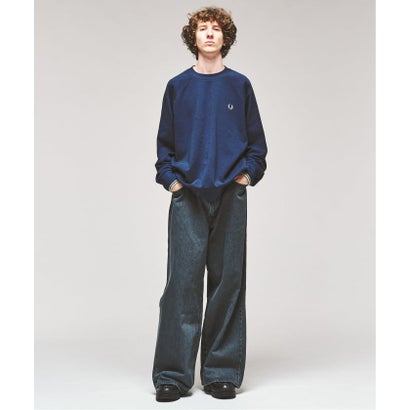 FRED PERRY / フレッドペリー TIPPED CREWNECK SWEATSHIRT （カーキ）｜詳細画像
