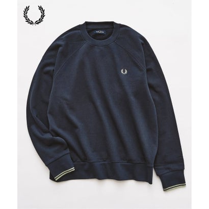 FRED PERRY / フレッドペリー TIPPED CREWNECK SWEATSHIRT （カーキ）｜詳細画像