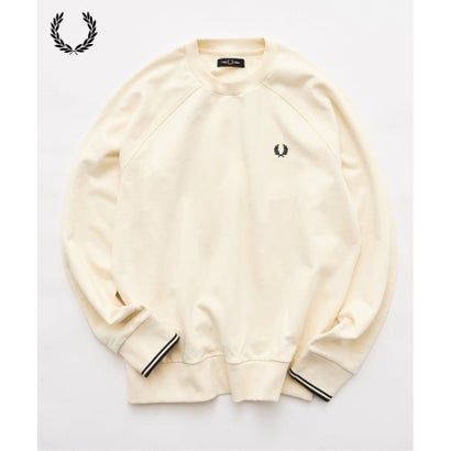 FRED PERRY / フレッドペリー TIPPED CREWNECK SWEATSHIRT （カーキ）｜詳細画像