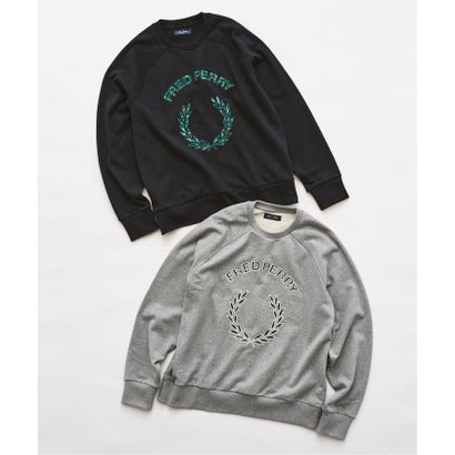FRED PERRY / フレッドペリー TARTAN APPLIQUE SWEATSHIRT （ネイビー）｜詳細画像