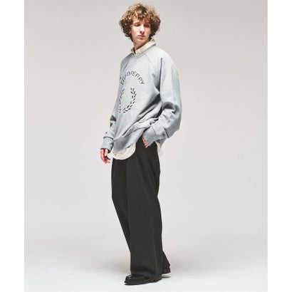 FRED PERRY / フレッドペリー TARTAN APPLIQUE SWEATSHIRT （ネイビー）｜詳細画像