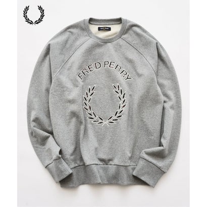 FRED PERRY / フレッドペリー TARTAN APPLIQUE SWEATSHIRT （ネイビー）｜詳細画像