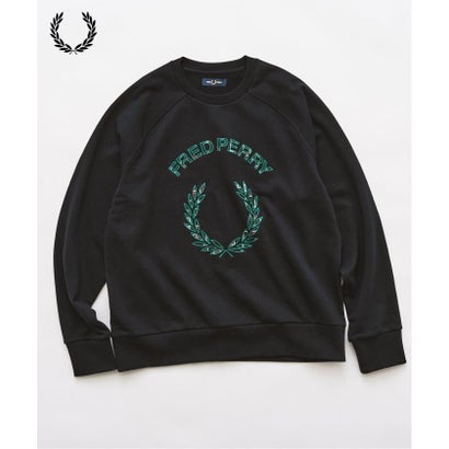 FRED PERRY / フレッドペリー TARTAN APPLIQUE SWEATSHIRT （グレー）｜詳細画像