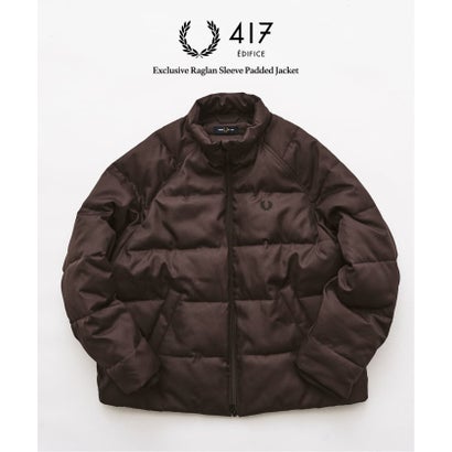 FRED PERRY / フレッドペリー 417別注 ラグランスリーブ パデッドジャケット （カーキ）｜詳細画像