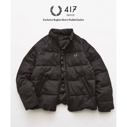 FRED PERRY / フレッドペリー 417別注 ラグランスリーブ パデッドジャケット （カーキ）｜詳細画像