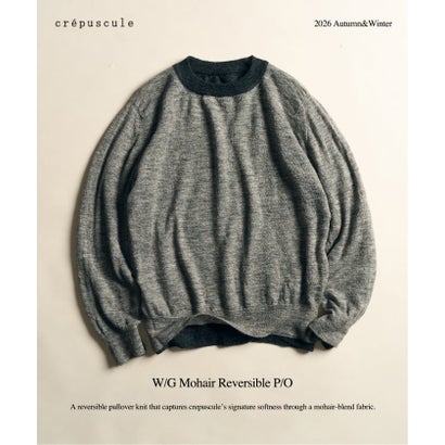 crepuscule / クレプスキュール W/G Mohair Reversible P/O （グレー）｜詳細画像