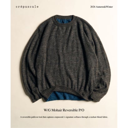 crepuscule / クレプスキュール W/G Mohair Reversible P/O （グレー）｜詳細画像