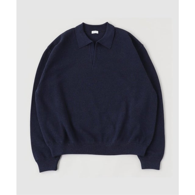 crepuscule / クレプスキュール Co/Wo Moss Stitch Skipper （ネイビー）