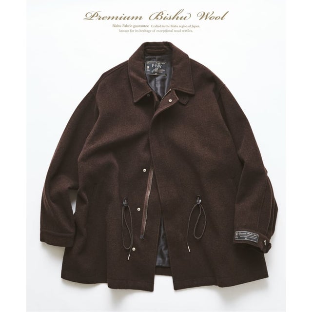 BISHU WOOL MOSSA モッズコート（ブラウン）