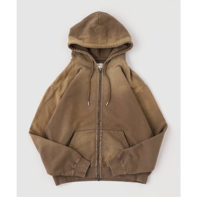 ANACHRONORM / アナクロノーム FADED FULL ZIP HOODIE （ブラウン）
