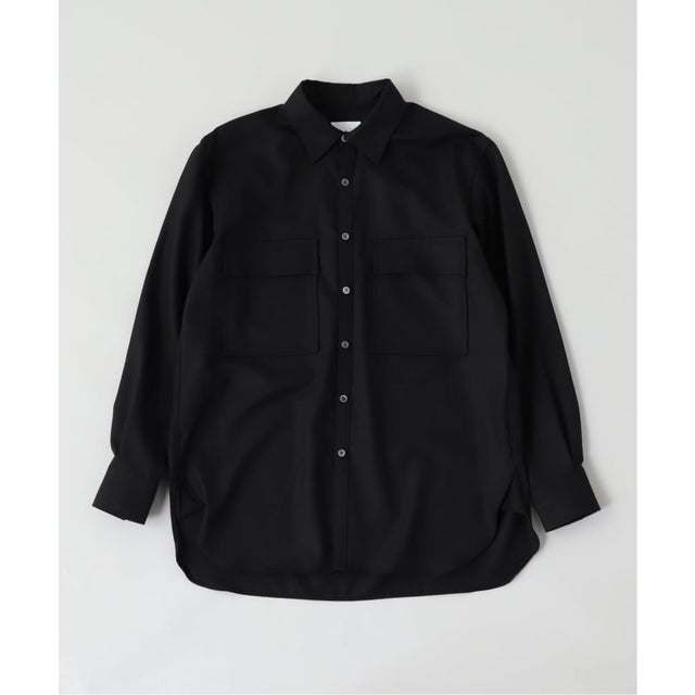 COLON / コロン W-POCKET SH 100's Wool Herringbone （ブラック）